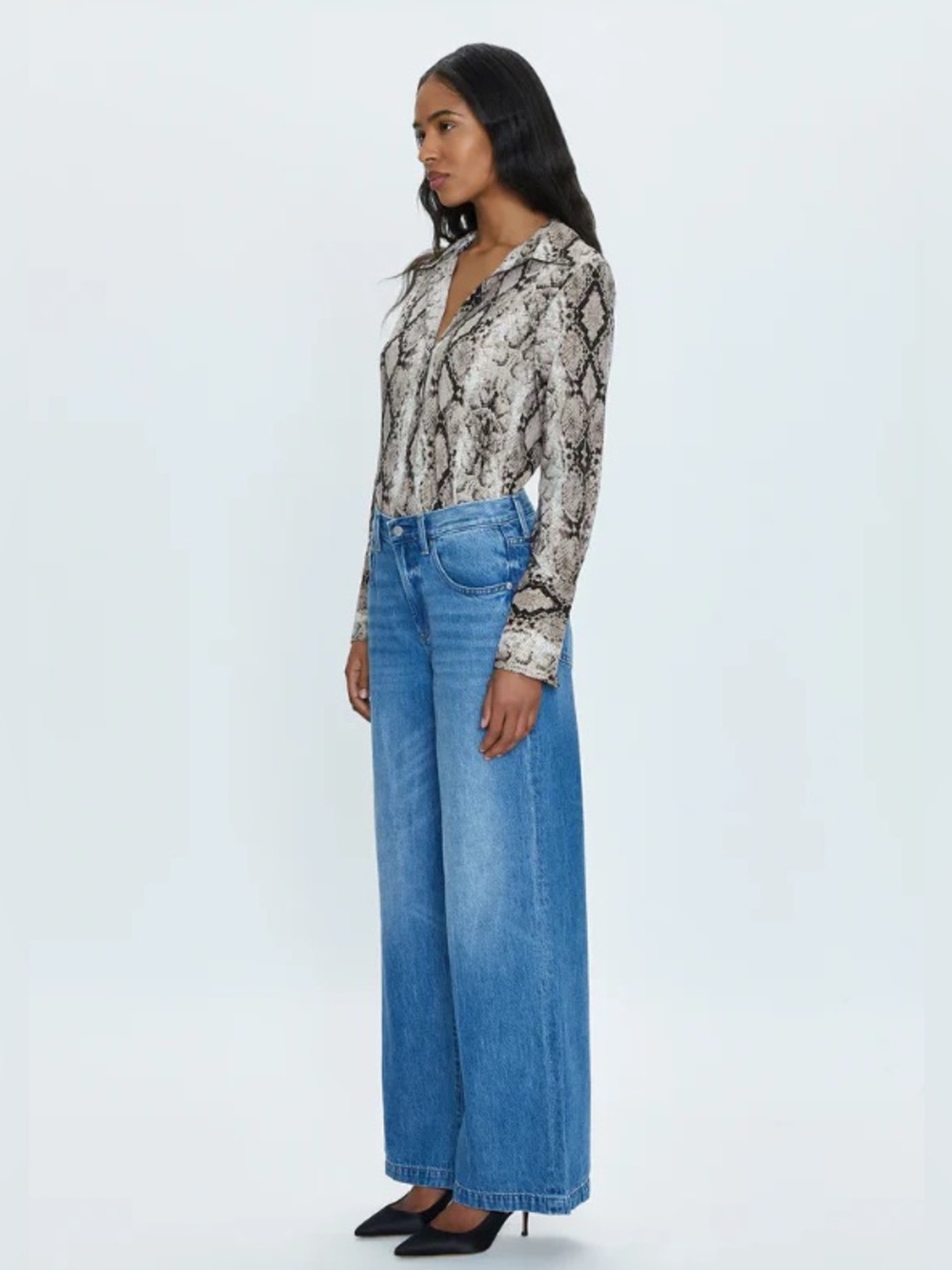 Pistola Jadyn Low Slung Palazzo Wide Leg in Echo Park Size 30